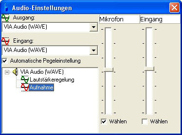 Audio-Einstellungen
