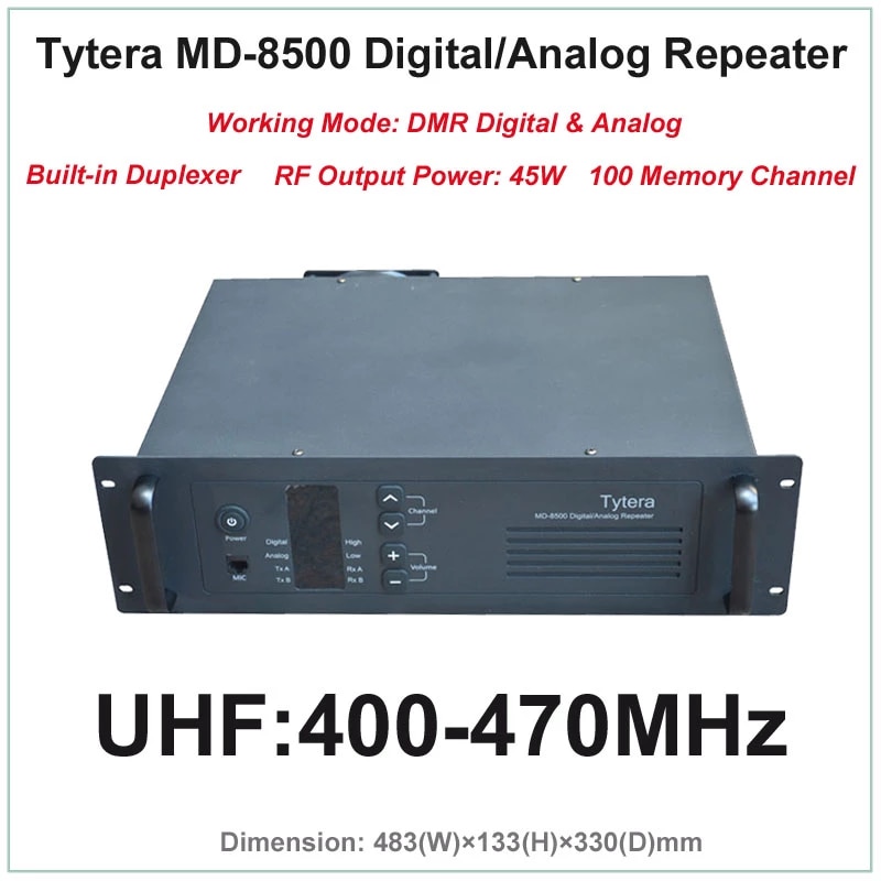 Tytera TYT MD 8500 UHF 400 470 MHz DMR Digital &amp; Analog Professional Walkie  Talkie Repeater mit Duplexer (RF Ausgangsleistung 45 Watt)|repeater  wifi|repeaterrepeater china - AliExpress