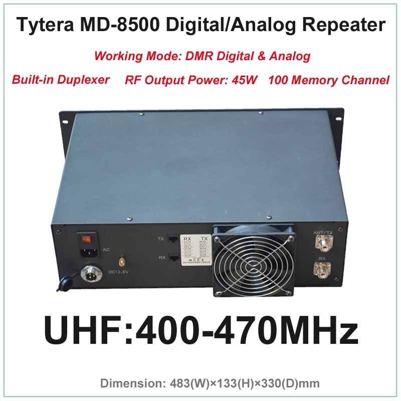 Tytera TYT MD 8500 UHF 400 470 MHz DMR Digital &amp; Analog Professional Walkie  Talkie Repeater mit Duplexer (RF Ausgangsleistung 45 Watt)|repeater  wifi|repeaterrepeater china - AliExpress