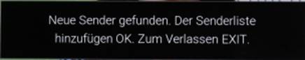 Panasonic Neue Sender gefunden Detail