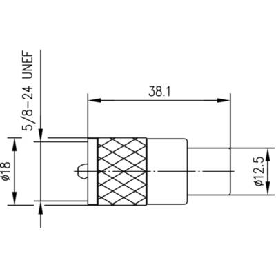 Telegrtner J01040A0604 J01040A0604 UHF-Steckverbinder Stecker, gerade 50 Ω 1 St. 