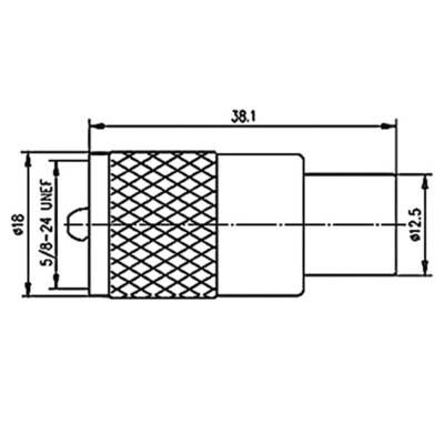 Telegrtner J01040A0602 J01040A0602 UHF-Steckverbinder Stecker, gerade 50 Ω 1 St. 