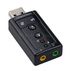Neu Soundkarte Mini USB 2.0 3D Virtual 12Mbps External 7.1 Channel Audio Adapter - Bild 4 von 4