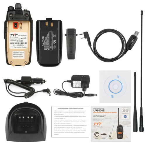 TYT-UV8000E-2m-70cm-HP-lt-10W-gt-CorssBand-128CH-Transceiver-Hand-Funkgeraet-3600mAh
