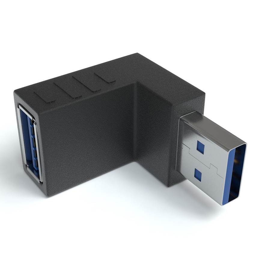 USB 3.0 Winkel Adapter 270 Grad Winkeladapter A Stecker zu A Buchse - Bild 1 von 7