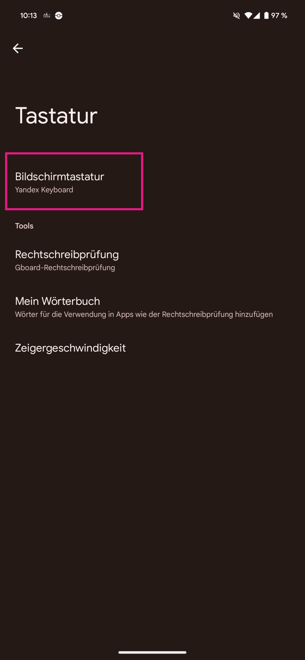 Standardtastatur ndern