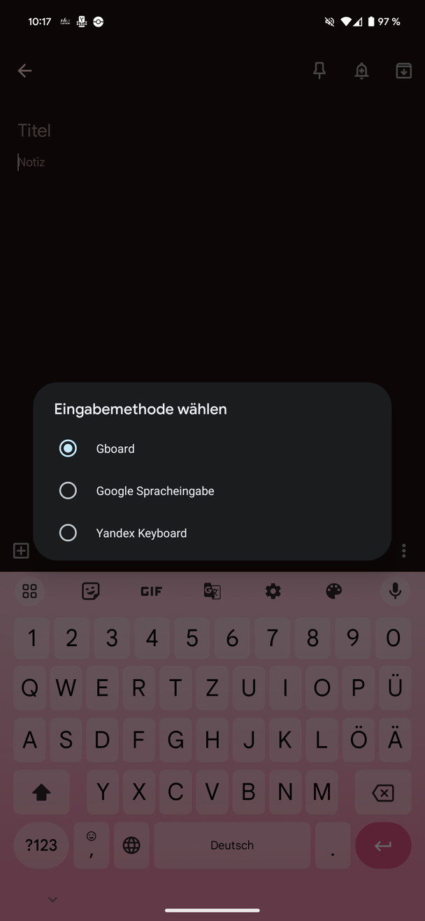 Tastatur auswhlen